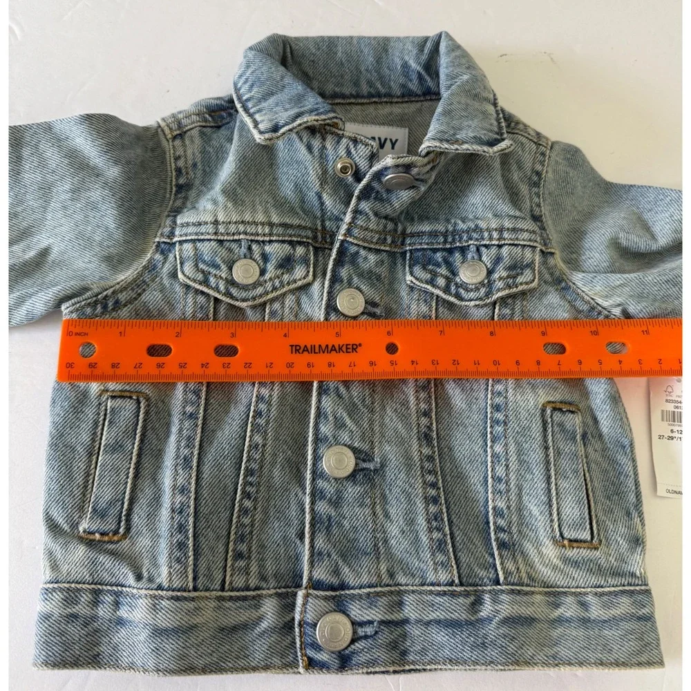 Old Navy Kids Baby Light Wash Blue Denim Trucker Jacket 6-12M 823354-00-1 NEW